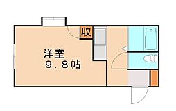 アーバンポート折尾学園都市 1Kの間取図画像