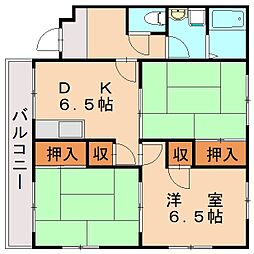 サーフサイドビル高浜 3DKの間取図画像