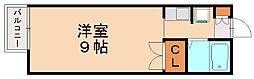 シャルム折尾 ワンルームの間取図画像
