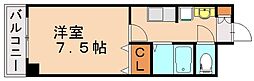 レモンハイムおおが 1Kの間取図画像