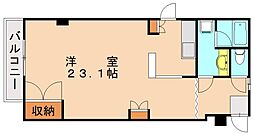 クリームハウス猪狩 ワンルームの間取図画像