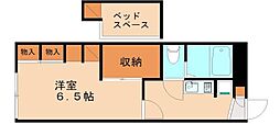 レオパレス水辺の里 1Kの間取図画像