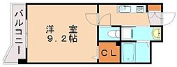 グレイス筒井 1Kの間取図画像