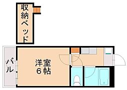 アルシュオリオ 1Kの間取図画像