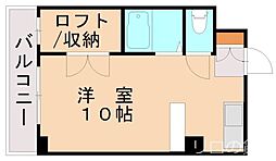 ロフトマンション本城東 ワンルームの間取図画像