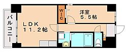 ピュアメゾン 1LDKの間取図画像