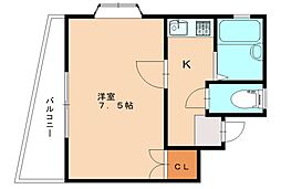 オリケンJ'S-11 1Kの間取図画像