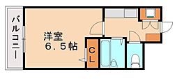 エクシート八幡 1Kの間取図画像