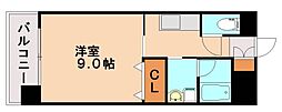 ミッドヒル本城 1Kの間取図画像