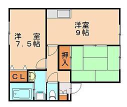 ハイツ新町 2LDKの間取図画像
