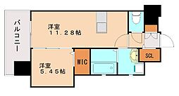 レジェンド157 1LDKの間取図画像