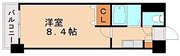 ギャラン筒井 1Kの間取図画像
