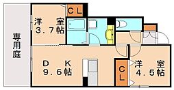 砂山みずほ 2LDKの間取図画像