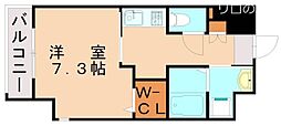 ラグーナ黒崎 1Kの間取図画像