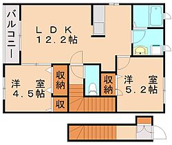 ベルリードひびきの  ｜ 福岡県北九州市八幡西区本城学研台3丁目（賃貸アパート2LDK・2階・50.92㎡） その2