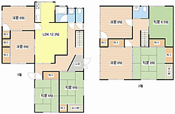 長浜市石田町貸家 1階8LDKの間取り