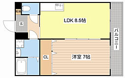 ブエナビスタ大津ウエスト 1LDKの間取図画像
