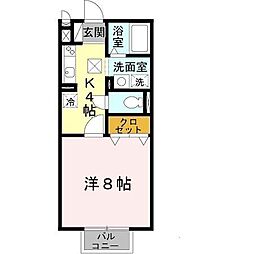 ピノ・カーサ 1Kの間取図画像