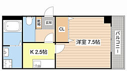 アパートメント178 1Kの間取図画像