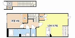 水口町新城新築アパート 1LDKの間取図画像
