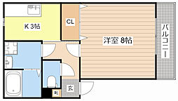 ハイツサニープラス 1Kの間取図画像