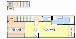 (仮)草津市草津3丁目新築アパート 1LDKの間取図画像