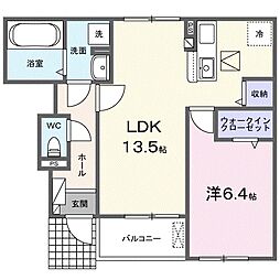 サニアベル 1LDKの間取図画像