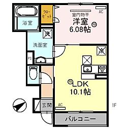秀豊4号館 1LDKの間取図画像