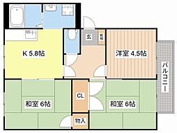 メゾンフレグランス 3Kの間取図画像