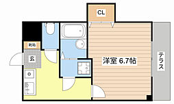 NaSu11 1Kの間取図画像