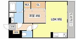 セジュールジュン 1階1LDKの間取り