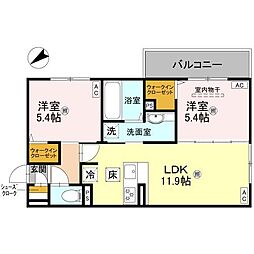 間取図画像 2LDK