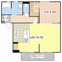 リバティコート 1LDKの間取図画像