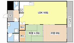サニーヒル三越 2LDKの間取図画像