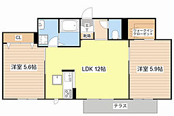 間取図画像 2LDK