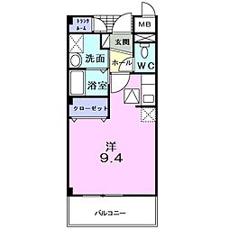 リバーレイクヒルズ ワンルームの間取図画像
