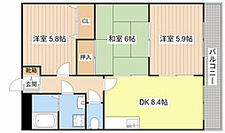 フォレスト・ヴィラ 3DKの間取図画像