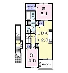 BREEZE 2LDKの間取図画像