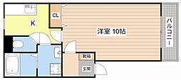 ジュネスコート二番館 1Kの間取図画像