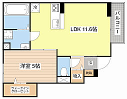 フォレストパーク瀬田 1LDKの間取図画像