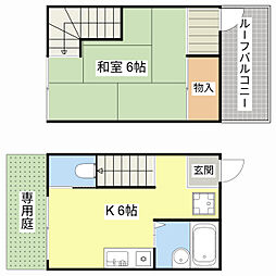 グリーンヒル 1DKの間取図画像