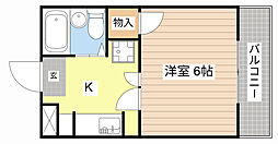 メゾン・ド・ムラジ3 1Kの間取図画像