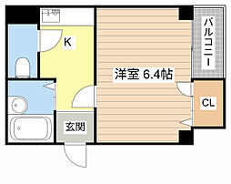 メゾン蔵 1Kの間取図画像