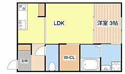 the nook 1LDKの間取図画像