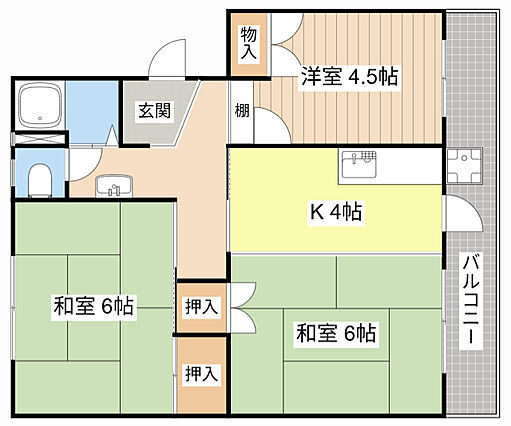 梅ヶ丘マンション_間取り_0