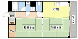 市兵衛第1ビル 4階2Kの間取り