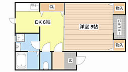 間取図画像 1DK