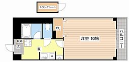 十一屋ブラウンシュガービル 1Kの間取図画像