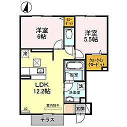 ソシアA 2LDKの間取図画像