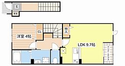 仮称)室町アパート新築工事 1LDKの間取図画像